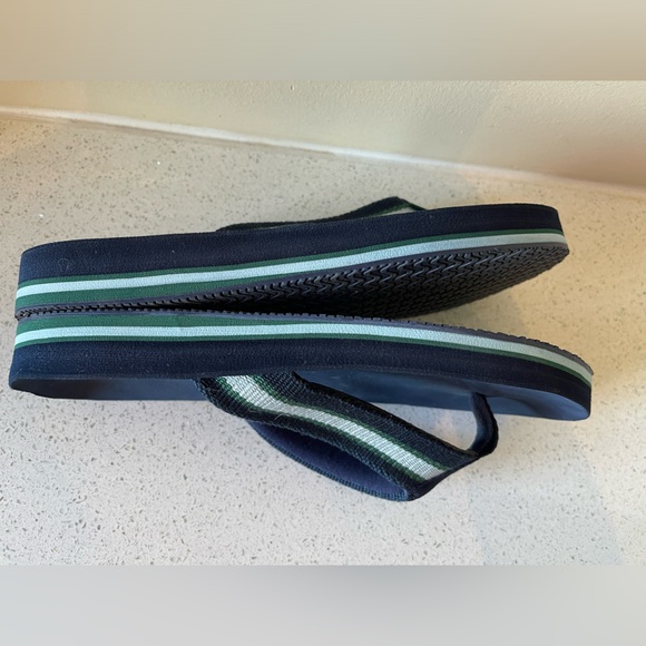 J CREW nwot striped, foam footbed flip flop, soft nylon straps - Picture 3 of 4